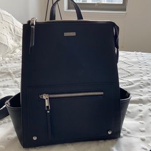 Black leather aldo backpack